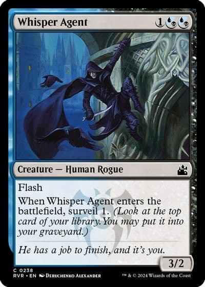Whisper Agent Ravnica Remastered Magic card