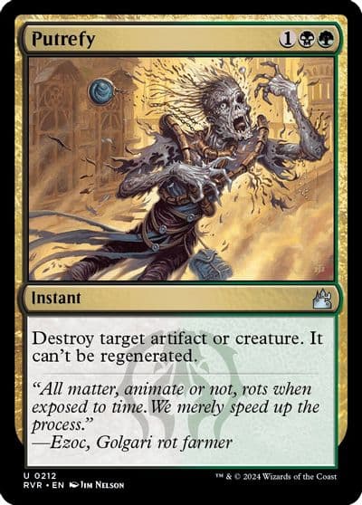 Putrefy Ravnica Remastered Magic card