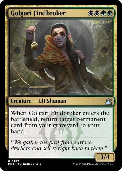 Golgari Findbroker Ravnica Remastered Magic card