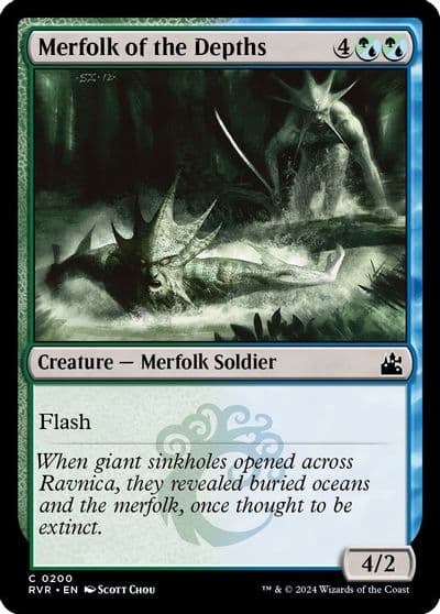 Merfolk of the Depths Ravnica Remastered Magic card