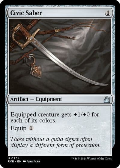 Civic Saber Ravnica Remastered Magic card