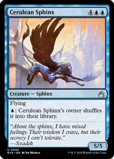 Cerulean Sphinx Ravnica Remastered Magic card