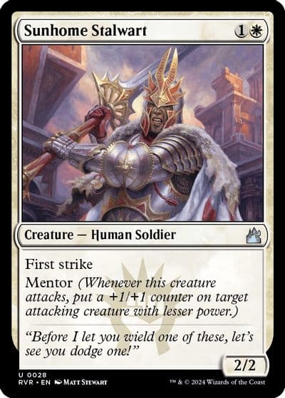 Sunhome Stalwart Ravnica Remastered Magic card