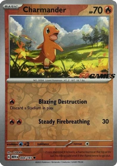 Charmander (EBGames Exclusive) Miscellaneous Cards & Products Pokemon card
