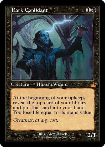 Dark Confidant Retro Frame Ravnica Remastered Magic card