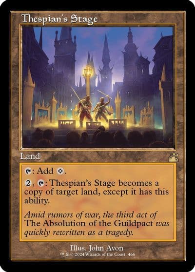 Thespians Stage Retro Frame Ravnica Remastered Magic card