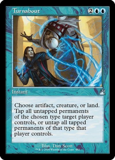 Turnabout Retro Frame Ravnica Remastered Magic card