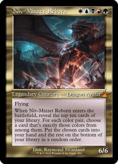 Niv Mizzet Reborn Retro Frame Ravnica Remastered Magic card