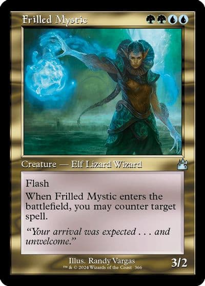 Frilled Mystic Retro Frame Ravnica Remastered Magic card