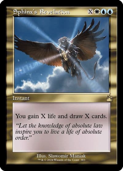 Sphinxs Revelation Retro Frame Ravnica Remastered Magic card