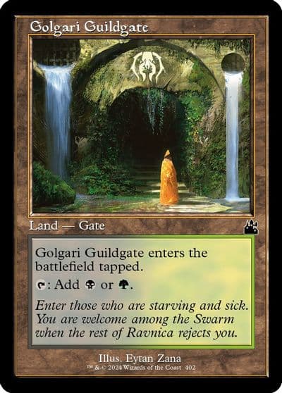 Golgari Guildgate Retro Frame Ravnica Remastered Magic card