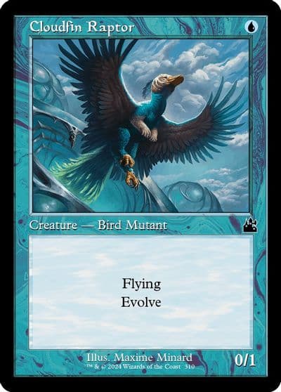 Cloudfin Raptor Retro Frame Ravnica Remastered Magic card