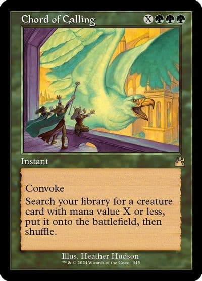 Chord of Calling Retro Frame Ravnica Remastered Magic card