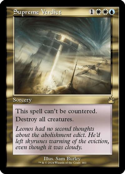 Supreme Verdict Retro Frame Ravnica Remastered Magic card