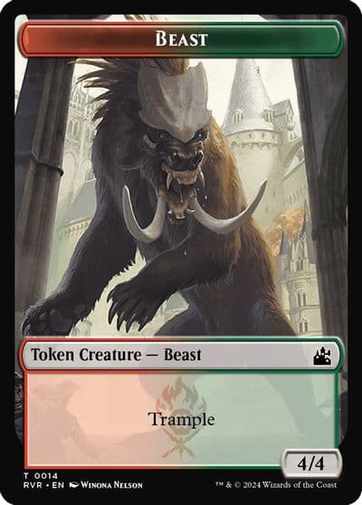 Beast Token Ravnica Remastered Magic card
