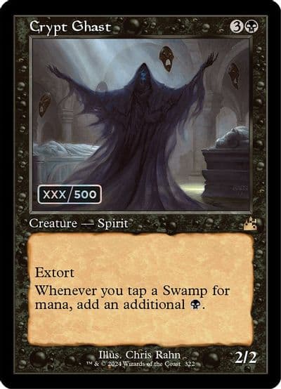 Crypt Ghast Retro Frame Serial Numbered Ravnica Remastered Magic card