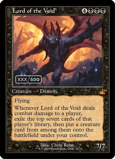 Lord of the Void Retro Frame Serial Numbered Ravnica Remastered Magic card