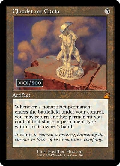 Cloudstone Curio Retro Frame Serial Numbered Ravnica Remastered Magic card