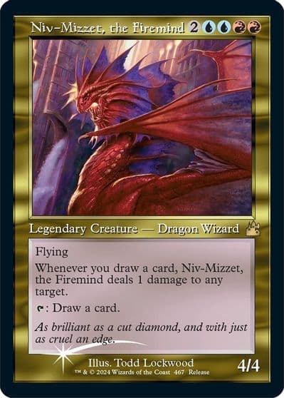 Niv Mizzet the Firemind Retro Frame Launch Party & Release Event Promos Magic card