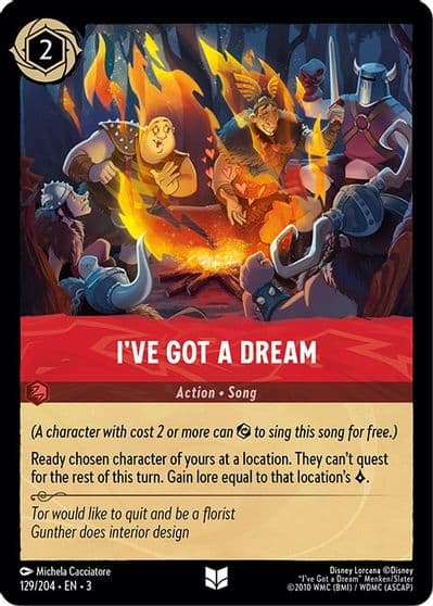 Ive Got a Dream Into the Inklands Lorcana card
