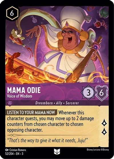 Mama Odie Voice of Wisdom Into the Inklands Lorcana card