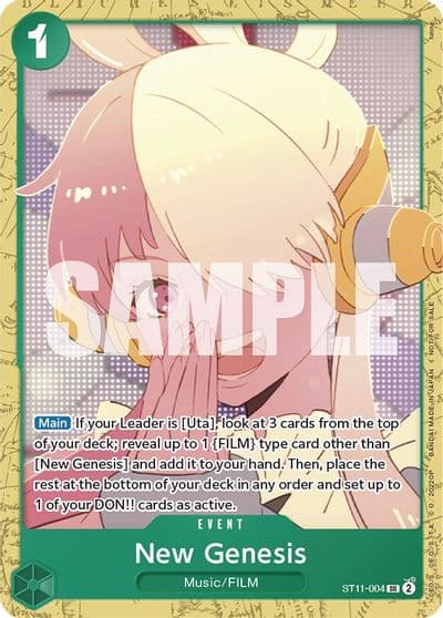 New Genesis Starter Deck 11 Uta Deck Battle One Piece Promotion Cards One Piece card