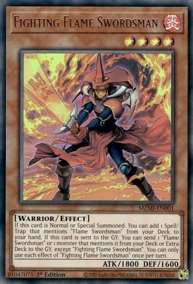 Fighting Flame Swordsman Maze of Millennia Yu-Gi-Oh! card