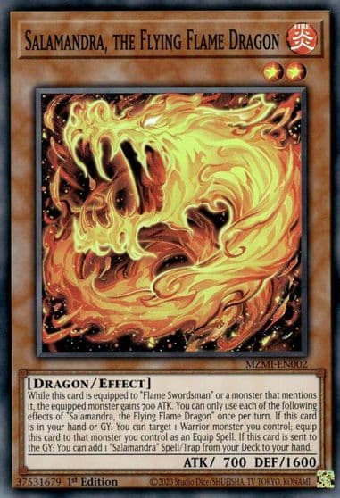 Salamandra the Flying Flame Dragon Maze of Millennia Yu-Gi-Oh! card