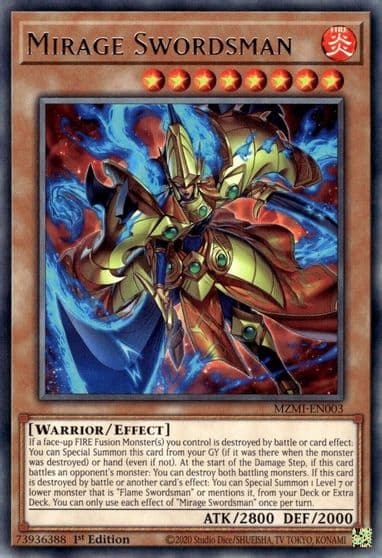 Mirage Swordsman Maze of Millennia Yu-Gi-Oh! card