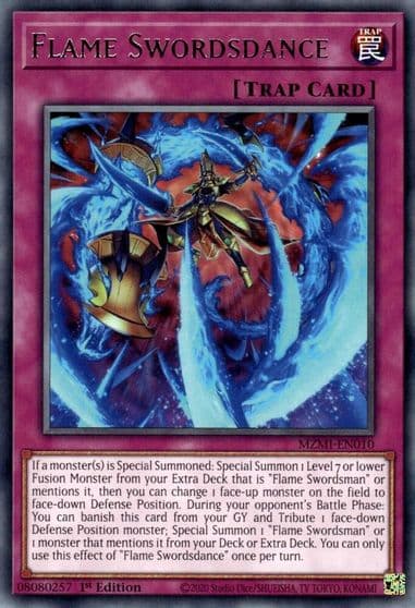Flame Swordsdance Maze of Millennia Yu-Gi-Oh! card