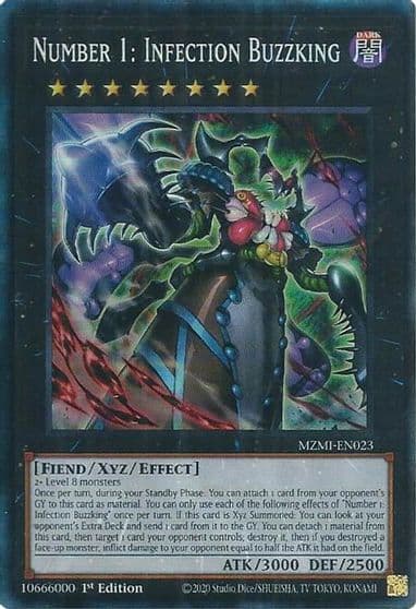 Number 1 Infection Buzzking CR Maze of Millennia Yu-Gi-Oh! card