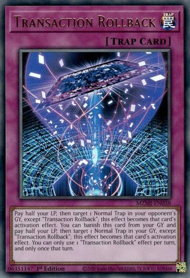 Transaction Rollback Maze of Millennia Yu-Gi-Oh! card
