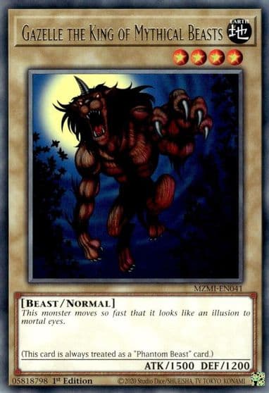 Gazelle the King of Mythical Beasts Maze of Millennia Yu-Gi-Oh! card