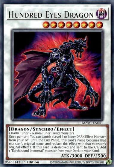 Hundred Eyes Dragon Maze of Millennia Yu-Gi-Oh! card