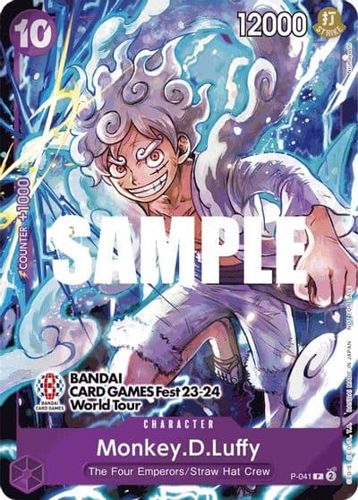 MonkeyDLuffy 041 BANDAI CARD GAMES Fest 23 24 World Tour One Piece Promotion Cards One Piece card