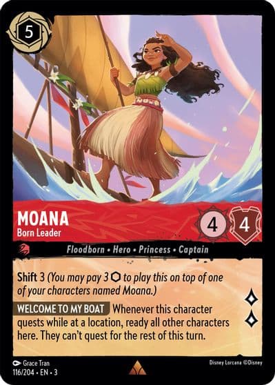 Moana Born Leader Into the Inklands Lorcana card