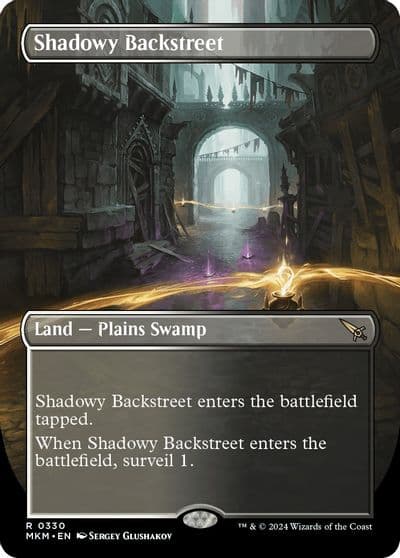 Shadowy Backstreet Borderless Murders at Karlov Manor Magic card