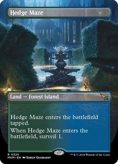 Hedge Maze Borderless Murders at Karlov Manor Magic card