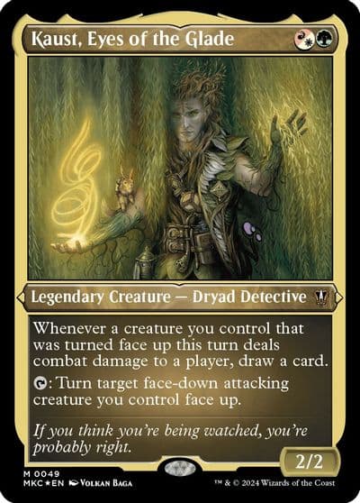 Kaust Eyes of the Glade Display Commander Thick Stock Commander: Murders at Karlov Manor Magic card