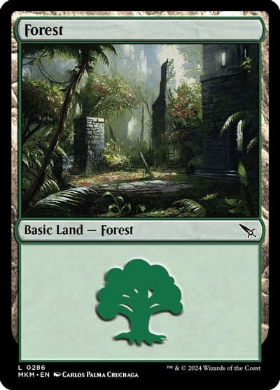 Forest 0286 Murders at Karlov Manor Magic card