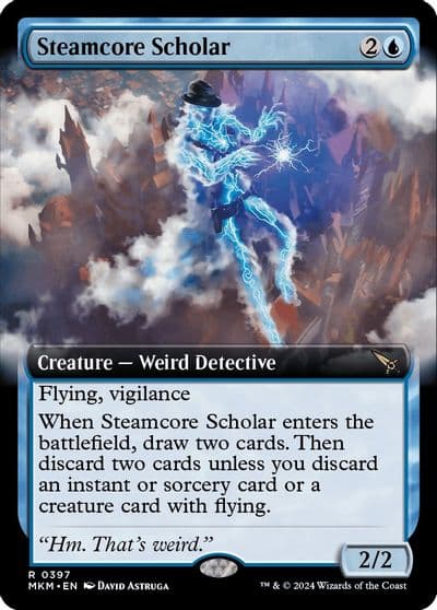 Steamcore Scholar Extended Art Murders at Karlov Manor Magic card