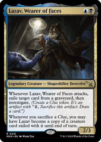 Lazav Wearer of Faces Murders at Karlov Manor Magic card