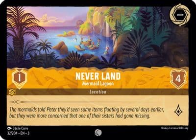 Never Land Mermaid Lagoon Into the Inklands Lorcana card