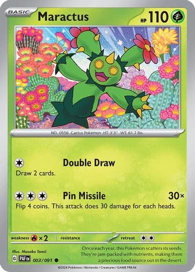 Maractus SV: Paldean Fates Pokemon card