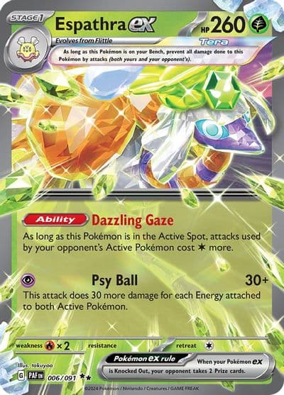 Espathra ex SV: Paldean Fates Pokemon card