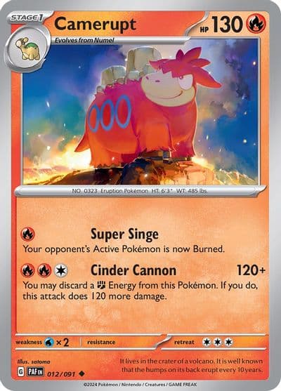 Camerupt SV: Paldean Fates Pokemon card
