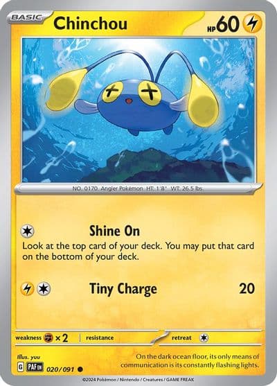 Chinchou SV: Paldean Fates Pokemon card