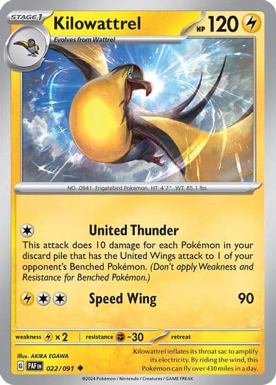 Kilowattrel SV: Paldean Fates Pokemon card