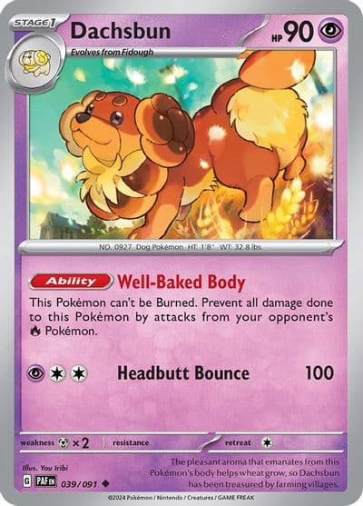 Dachsbun SV: Paldean Fates Pokemon card