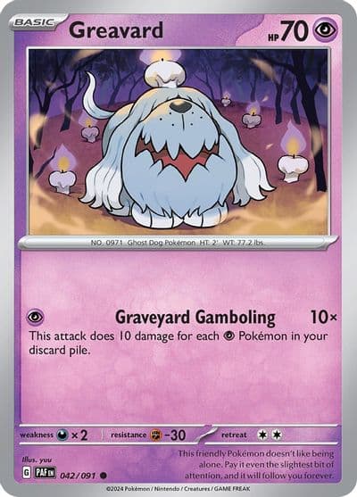 Greavard SV: Paldean Fates Pokemon card